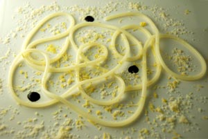 Parmesan Spaghetto made with Agar Agar