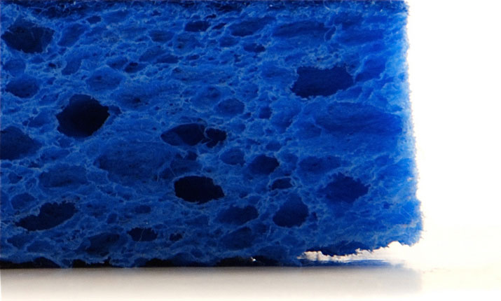 Blue sponge is an example of solid foam