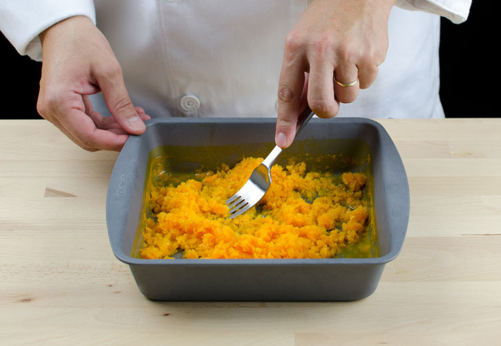 Carrot Air - tangerine concentrate granita fork