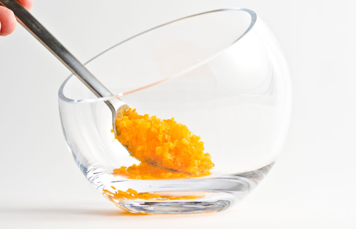 Concentrated tangerine granita