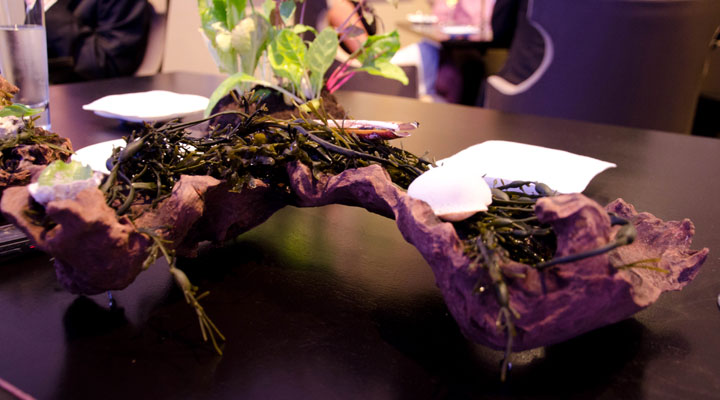 Wood presentation at Alinea