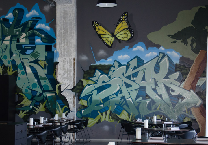 Amass Restaurant Graffiti