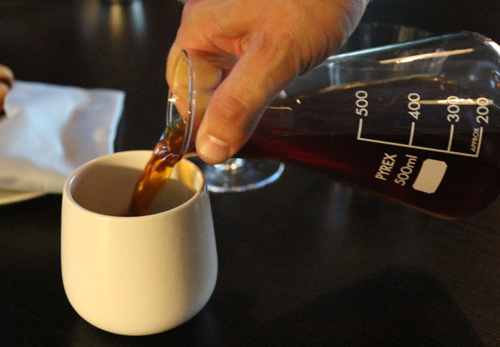 Coffee in erlenmeyer flask