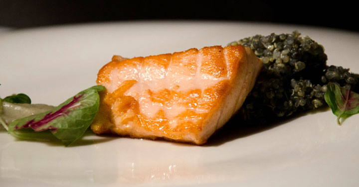 Salmon with Andean Caviar