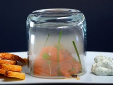 Smoked Raw Salmon with Dill Cream