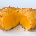 Sous Vide Yolk Croquette with Gruyere Foam