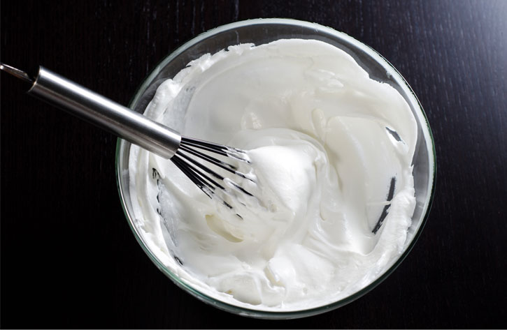 Whipping Frozen Swiss Meringue after thawing -bowl