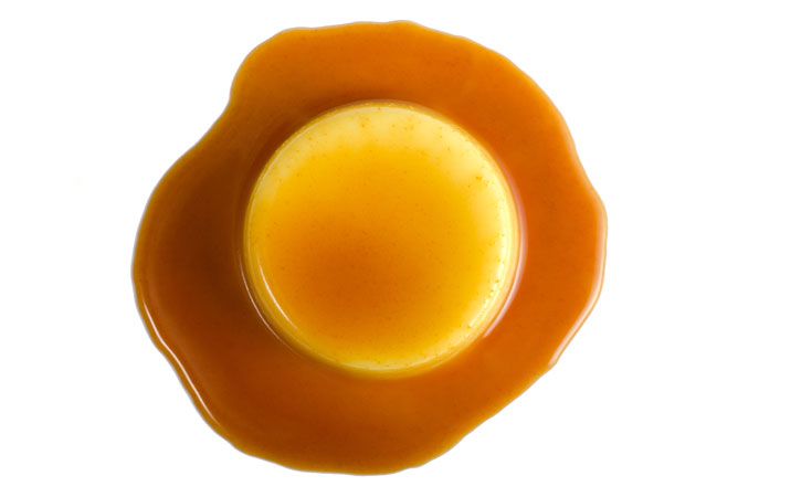 Eggless Flan with iota and kappa carrageenan -top