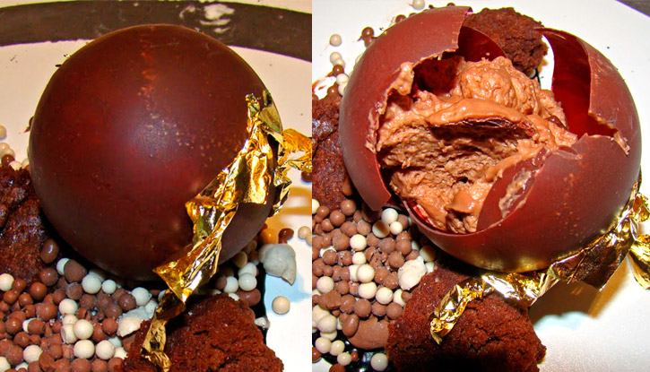 Blown Sugar Isomalt Chocolate bombon broken
