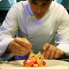 Chef Jordi Cruz at 2 Michelin Star Restaurant ABaC in Barcelona -sqr