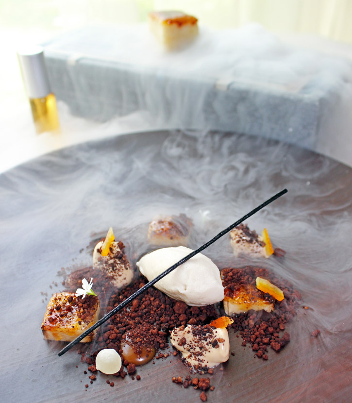 Smoky Soil, Bananas, Coffee, Vanilla and Bourbon by Chef Jordi Cruz at ABaC