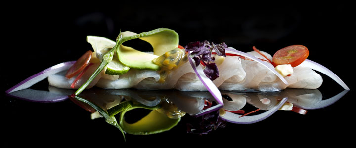 King Fish Tiradito and Passion Fruit