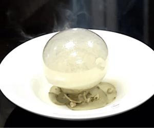 Smoke Balloon on mushroom ice cream