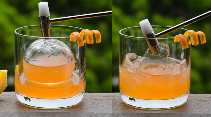 Cocktail IN an Ice Sphere