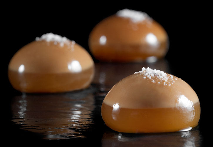 The Caramel - alginate spheres