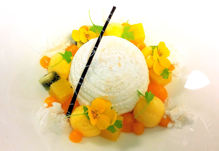 Modernist cuisine Pavlova by Chef Angel Betancourt