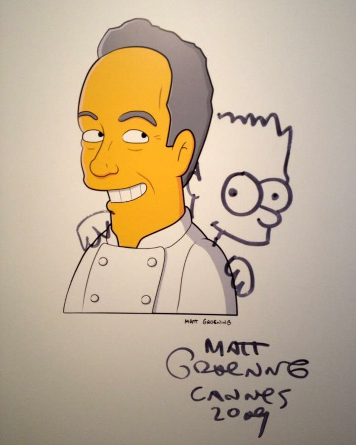 elBulli at Somerset House Ferran Adria as The Simpsons character
