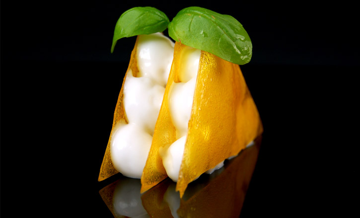 Isomalt mango croquant