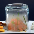 Smoked Raw Salmon with Dill Cream