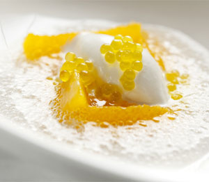 Orange flower infusion with Caviaroli, oranges and yogurt