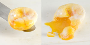 Runny egg yolk