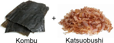 Umami dashi - kombu and katsuobushi